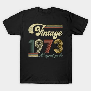 Retro Vintage 1973 51st Birthday Gift Men Women 51 Years Old T-Shirt